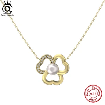 ORSA BIJUTERII Coliere de Perle pentru Femei de Argint 925 Unic Pearl Pandantiv Aniversare zi de Naștere Sărbătoare de Nuntă GPN38