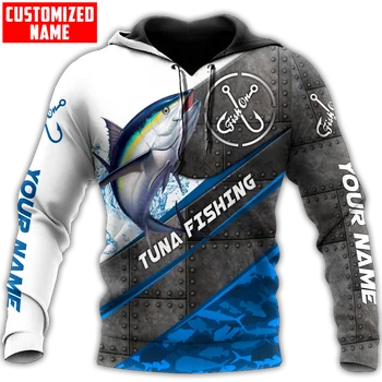 Pescuitul de ton nume Personalizat 3D Peste Tot Imprimate Bărbați Hoodie & Tricoul Toamna Unisex Zip Hanorac Casual sport KJ860