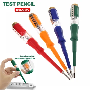 1 buc Test Pen 100-500V 121mm Plastic din Oțel Inoxidabil Pentru Acasă Magazin Garaj Auto Motociclete Layout Instrumente Electrice Testeri