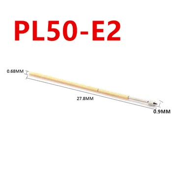 100BUC/Pachet PL50-E2 Conic de Testare a arcurilor de Ac 0.68 mm Diametru Exterior 27.8 mm lungime PCB Pogo Pin