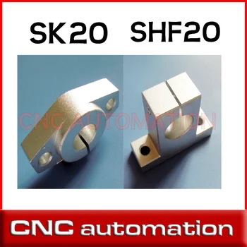 12pcs SK20 20mm suport Ax Suport CNC Router DIY XYZ pentru CNC liniar de sina suport SHF20 orizontală