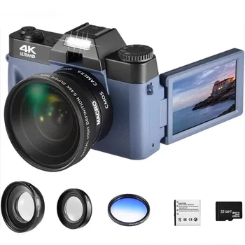 2023 4K aparat de Fotografiat Digital Flip Ecran Selfie camera Video 48MP Vlog WIFI Webcam Epocă Video Recorder 16X Wide Angle Nou cel Mai bun de Vânzare
