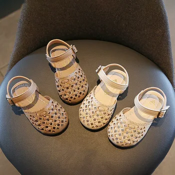 2023 Copii Pantofi de Vara pentru Fete Copil Roman de Stil Printesa Țesute Sandale Copii Fete Dress Pantofi de Dans de Copil Baby Pantofi de Plaja