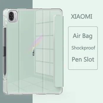2023 Nou Caz pentru Xiaomi Pad 6 Pro 11 Transparent Înapoi Flip din Piele de Caz pentru Redmi Pad 10.61 Pad 5 Pro Airbag Capac Protecție