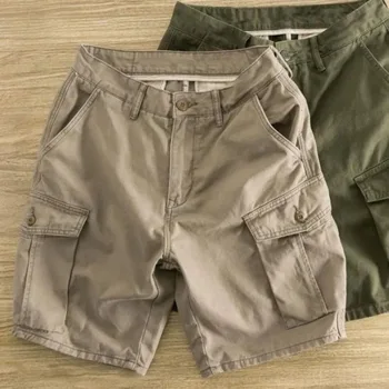 2023 pantaloni Scurți de Marfă pentru Bărbați Valul de Tineret Retro Vrac Direct Multi-geanta Casual Nichel Pantaloni Scurți Bărbați Îmbrăcăminte