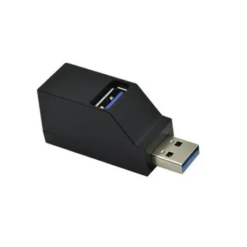 3.0 In-line Mini Portabil USB 3-port Splitter Port USB Extender Plastic ABS Shell Procesul de Sablare