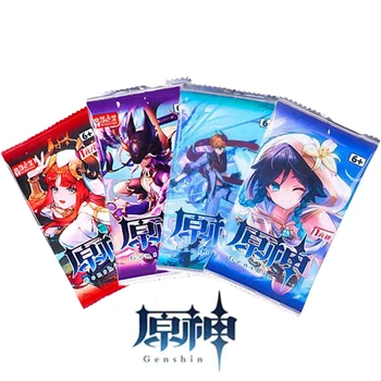 3Packs Joc Genshin Impact Colecție de Cărți Anime Cifre CP SSP SP PR UR SLR Ganyu Hutao Keqing Decor Birou Cărți de vizită din Metal
