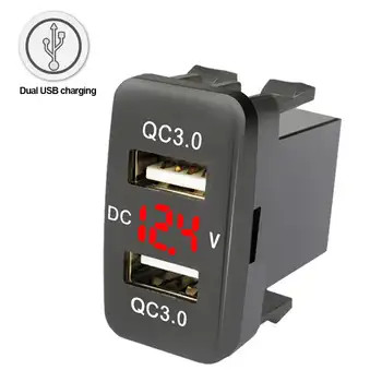 4.2 Un Port Dual 12-24V USB Incarcator Priza Incarcator Auto QC3.0 Telefon Mobil rezistent la apa Adaptor USB Voltmetru Pentru Toyota