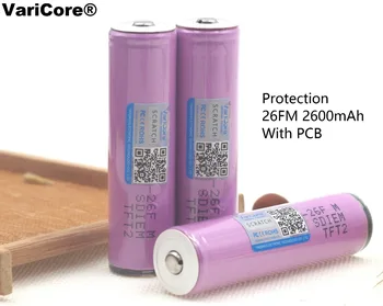 5pcs/lot Original protejate 18650 2600mAh 3.7 V Baterie Reîncărcabilă ICR18650-26FM în condiții de siguranță a bateriilor