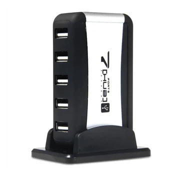 7-port USB 2.0 Hub Durabil 7 Port de Mare Viteza USB 2.0 Hub Portabil Mini Conector Splitter Cu Baza Adaptor de Alimentare Gadget