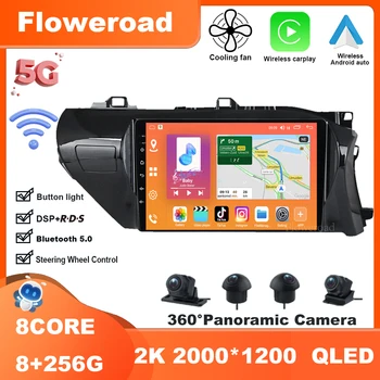 9 Inch Android 13 Pentru Toyota Hilux 2015-2020 Radio TMultimedia Video Player Navigare stereo GPS Auto Carplay BT5.0 5GWiFi