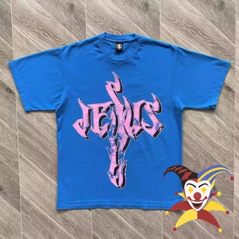 Albastru Hellstar Învierea T Cămașă Bărbați Femei de Înaltă Calitate de Top Tees T-shirt