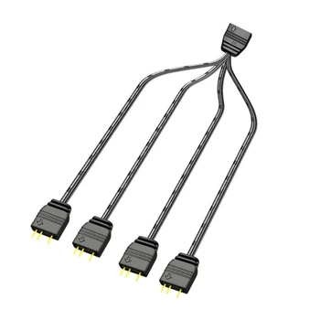 ARGB 5V 3Pin Extensie Cablu Adaptor 33cm de la 1 la 4 RGB Cablu Splitter Cablu pentru MSI AURA CONDUS Splitter