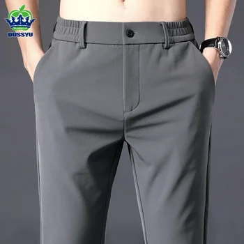 Barbati Casual Pantaloni Subțiri de Afaceri Stretch Slim Fit Talie Elastic Jogger coreean Clasic Albastru Negru Gri Brand Pantaloni sex Masculin