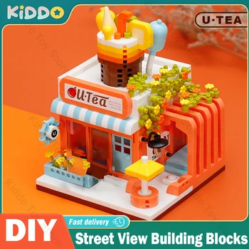 City Mini Street View Model Blocuri Caramizi Set Creativ Magazin Alimentar Cărămizi Jucarii pentru copii, Cadouri Amuzante U Decorare Store
