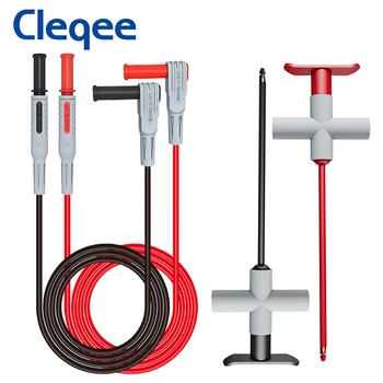 Cleqee P1033A 4mm Banana Plug de Testare Conduce kit cu arc Piercing Testa Clipuri Sonda pentru Multimetru Electronic de Testare