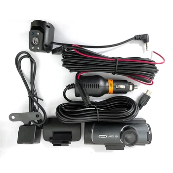 Dash Cam 3.16-inch Dual-obiectiv de Conducere Recorder Față în Interiorul Camera G-senzor Hd Night Vision cu unghi Larg Dvr Auto Dashcam