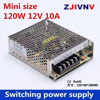 De înaltă calitate 120W Volum mai Mic MINI-driver led 120w putere de comutare de alimentare 12v 10a mini 12V comutatorul de alimentare ac-dc (MS-120E-12)