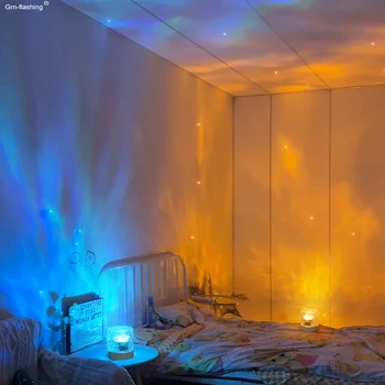 Dinamic De Unda De Apă Lampă De Masă Decor Dormitor Living Colorat Atmosfera Bar Lampa Acrilice Desktop Lumini Decorative