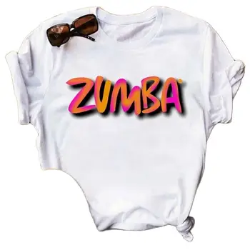 Dragoste Zumba Dance Modal Imprimat cu Maneci Scurte Părinte-copil T-shirt Casual Moda Gât Rotund Fata de T-shirt Graphic T Shirt Y2k
