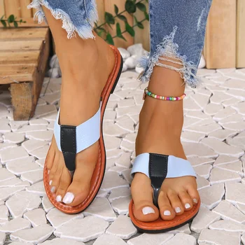 Femei din Piele Sandale de Vara Pantofi Retro Bretele Subtiri, sandale de Plajă Lamele Plate cu o Femeie Sandale Plus Dimensiune 43 Femeie Încălțăminte
