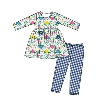 Fete haine de Toamna mâneci Lungi și pantaloni flori poza principala a imprima fete costum de haine pentru Copii fete