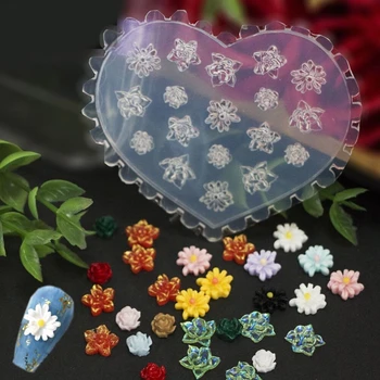 Flori 3D din Silicon Decoratiuni de Arta Unghiilor Mucegai Cabochon Rasina de Bijuterii Pandantiv Mucegai