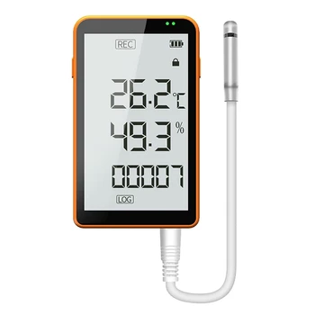 GSP-80 Digital de Temperatură Și Umiditate Înregistrator de Date Amovibil Tampon Sonda Termometru Frigider Cu Display LCD