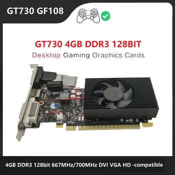 GT730 GF108 placa Grafica DVI VGA HDMI Compatibil cu Interfata PCI Express 2.0 Jumătate Înălțime de Jocuri pe Computer Graphics Card
