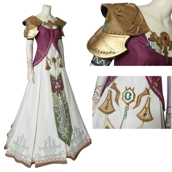 High-end Picior of Zelda: Twilight Princess Cosplay Costum Printesa Zelda Accesorii de Halloween Rochie Frumoasă decor