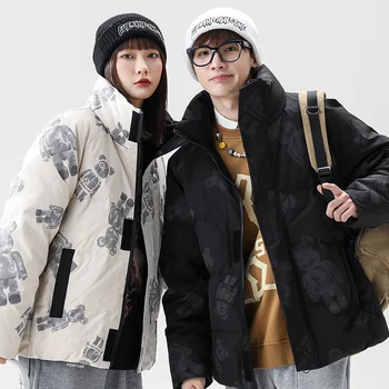 Iarna stand-up guler cald Hong Kong tendință de brand-uri în vrac poarte în jos bărbați de iarnă jachete parka