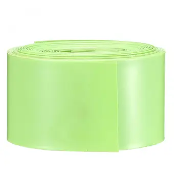 Keszoox 29.5 mm Plat din PVC se contractă la Căldură Tub Baterie Folie de 5m Lungime pentru Baterie 18650 Luminos Verde