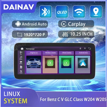 Linux radio Auto Pentru Mercedes Benz C V GLC Class W204 W205 2008-2018 GPS Multimedia android auto Capul Unitate radio wireless carplay