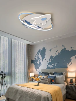 Lumina din dormitorul modern Simplu atmosferice camera copiilor Plafon lumina lumina de Desene animate nava cameră caldă lumină