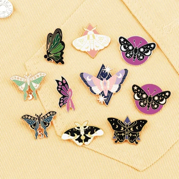 Mai mult Stil Fluture Email Ace Personalitate Insecte Broșe Femei Barbati Blugi Haina Rever Insigne Pin Bijuterii Cadou pentru un Prieten Nou