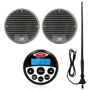 Marin Stereo Bluetooth Sistem Audio Receptor Radio MP3 Player+3inch Impermeabil Difuzor+Barca Antena FM Pentru RV ATV-uri Motociclete