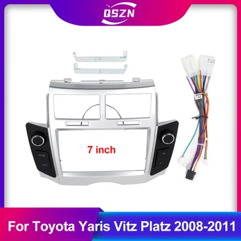 Masina cadru 7 Inch Fascia Cadru Adaptor Cu butoane Pentru Toyota Yaris Vitz Platz 2008-2011 2Din Dash Audio Montarea Panoului de Cadru Kit