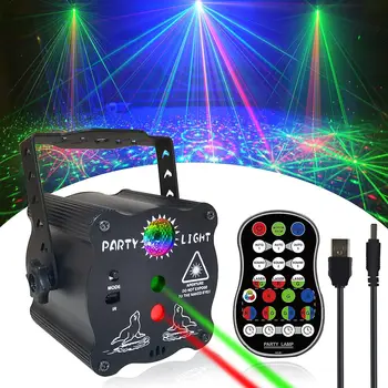 Mini Laser Modele de Partid Lumini Activate de Voce DJ Disco Etapă Flash de Lumină pentru Ziua de nastere Bar, KTV Club de Vacanță de Halloween Dans