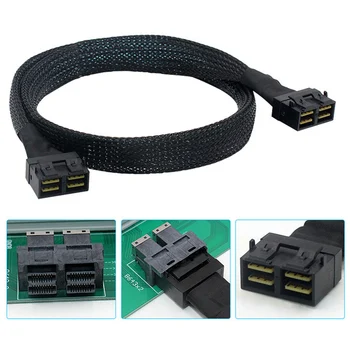 Mini SAS HD SFF 8643 Cablu de Interne SFF-8643 SAS Cablu 2xSFF-8643 să 2xSFF8643 Cablu Adaptor 12Gbps pentru Hard Disk-ul Computerului