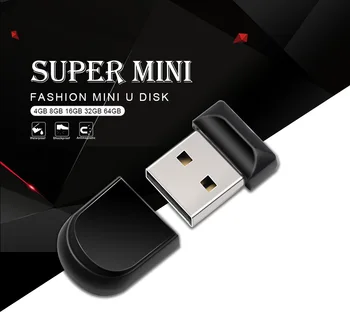 Mini USB Flash Drive 64GB 32GB 16GB Waterproof Pen Drive de mare viteză stick de memorie Pendrive USB 2.0 Stick de Memorie Usb Amintiri