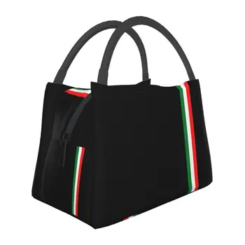 Minimalist Italia Flag Izolate masa de Prânz Saci pentru Femei Etanșe italieni Cooler Termică Prânz Tote Activitatea de Picnic