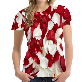 Moda pentru Femei T-Shirt Fluture Y2k Femei Top Vară Floare 3D Print cu Maneci Scurte Harajuku Kawaii Mare Vrac se Potrivi Haine