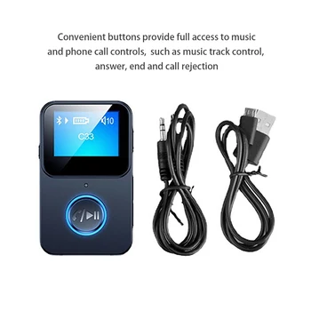 MP3 Player Adaptor pentru Redarea de Muzică de Primire a Semnalului Dispozitiv de Mici Dimensiuni Receptor Audio cu Ecran LCD de Adaptare Accesoriu