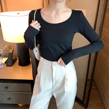 MRMT 2023 Nou Brand pentru Femei t Shirt Topuri Tshirtt-Camasa Femei cu Maneci Lungi Bottom Camasa Slim Rotund Gât de Top pentru Femei Tricou