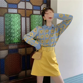 Netizen Blând Pulover pentru Femei 2023 Moda de Primăvară Sezon Nou la Modă Stil Zeita Cămașa și Fusta a-line TwoPiece