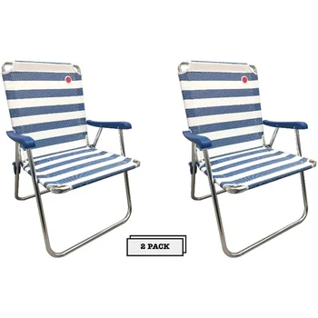 OmniCore Modele Nou Standard de Pliere Tabără/Scaun (2 Pack) ALBASTRU/ALB scaun de plajă în aer liber scaunul de camping scaun