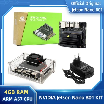 Original Oficial NVIDA Jetson Nano B01 4GB Kit de Dezvoltator pentru AI Învăța Consiliul de Dezvoltare Opțional Cazul sursei de Alimentare a Ventilatorului