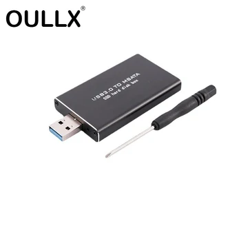 OULLX MSATA Pentru USB3.0 Hard Disk Adaptor Card SSD Extern Caz Solid-state Bord Directe Coajă din Aliaj de Aluminiu Plug and Play