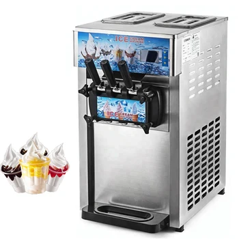 PBOBP Trei Arome Masina de inghetata Comerciale Crema Moale de Gheață factorii de Decizie Desktop Ice Cream Sundae Producția de Mașini