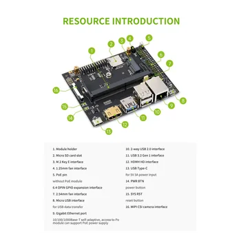 Pentru Jetson Nano 4GB+16G Lite DEV AI Placa de Dezvoltare cu JetsonNano Modul+64G SD Card+Card Reader+5V 3A Putere-UE Plug